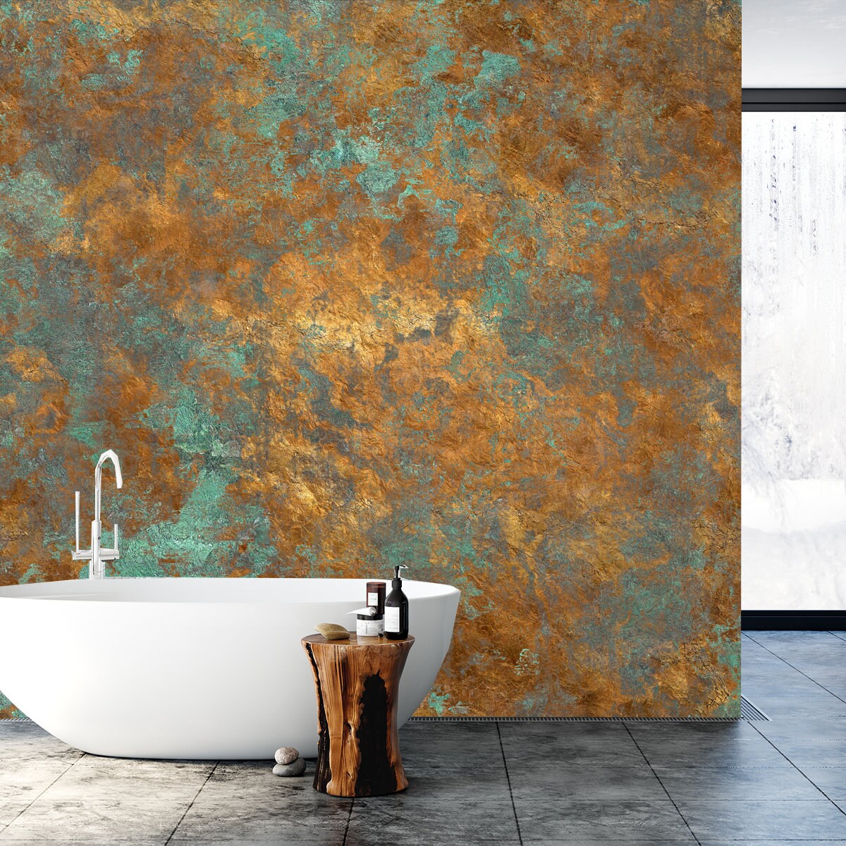 Beautifying Your Bathroom with DIY Installed Custom Designed Wallcovering