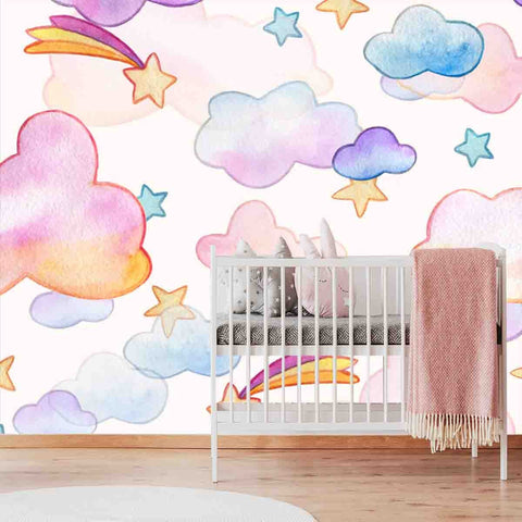 Baby Girls Room Wallcoverings and Murals
