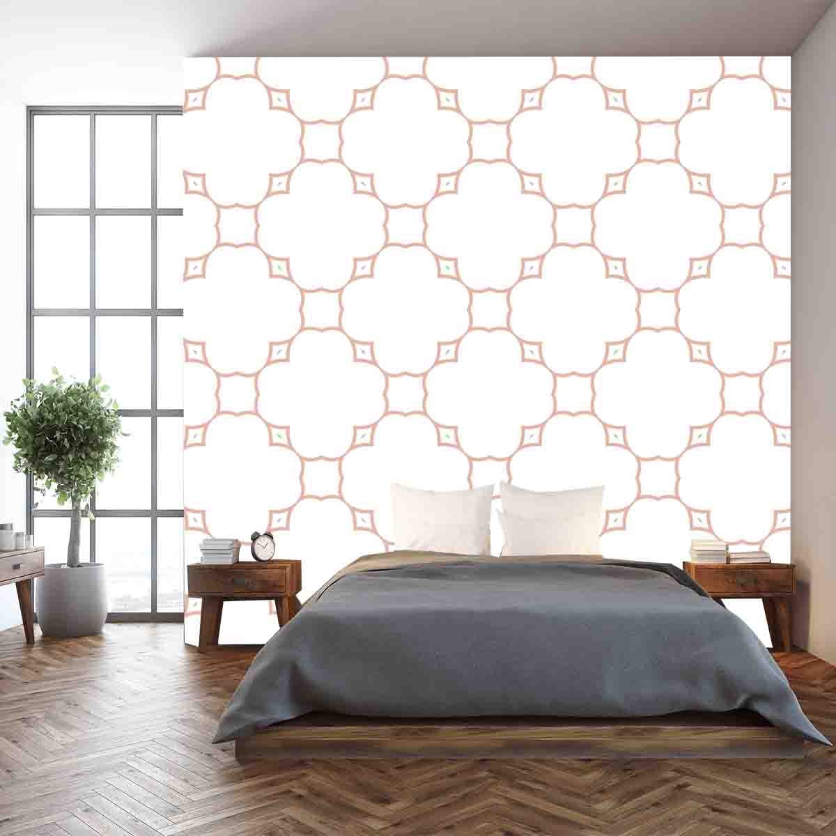Background Texture in Geometric Ornamental Style Wallpaper Bedroom Mural