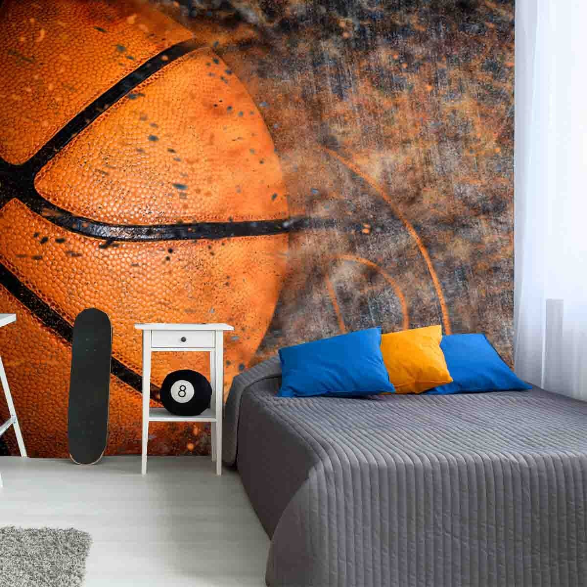 Basketball Banner Background Wallpaper Teen Boy Bedroom Mural