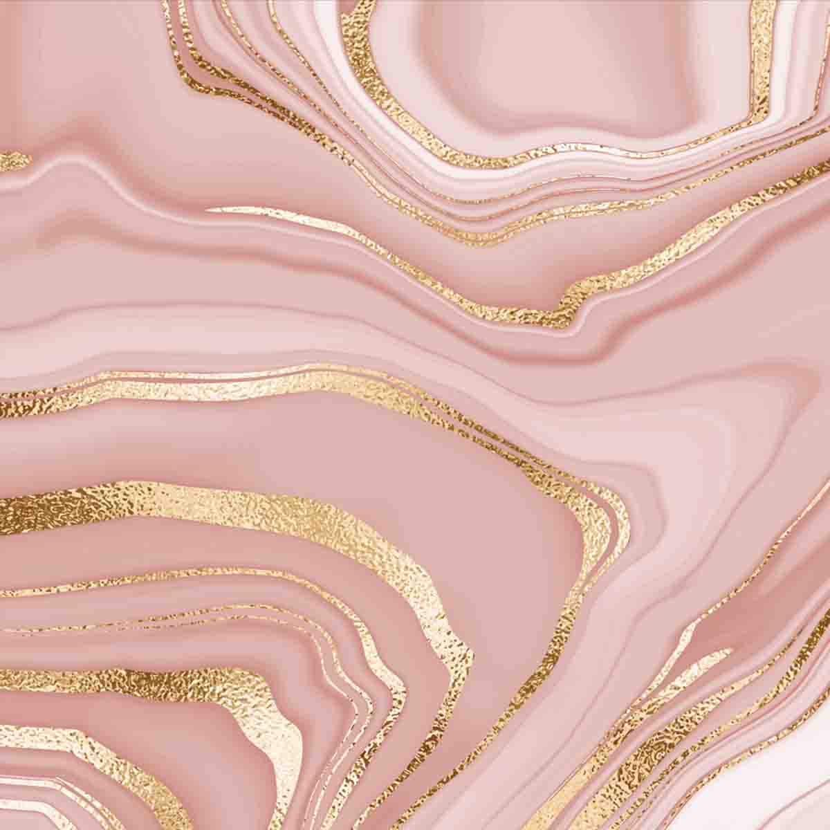 Pink and Gold Marble Wallpaper Bathroom Mural