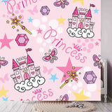 Girls Pink Castle, Wand, Jewels and Butterflies Wallpaper Bedroom Mural