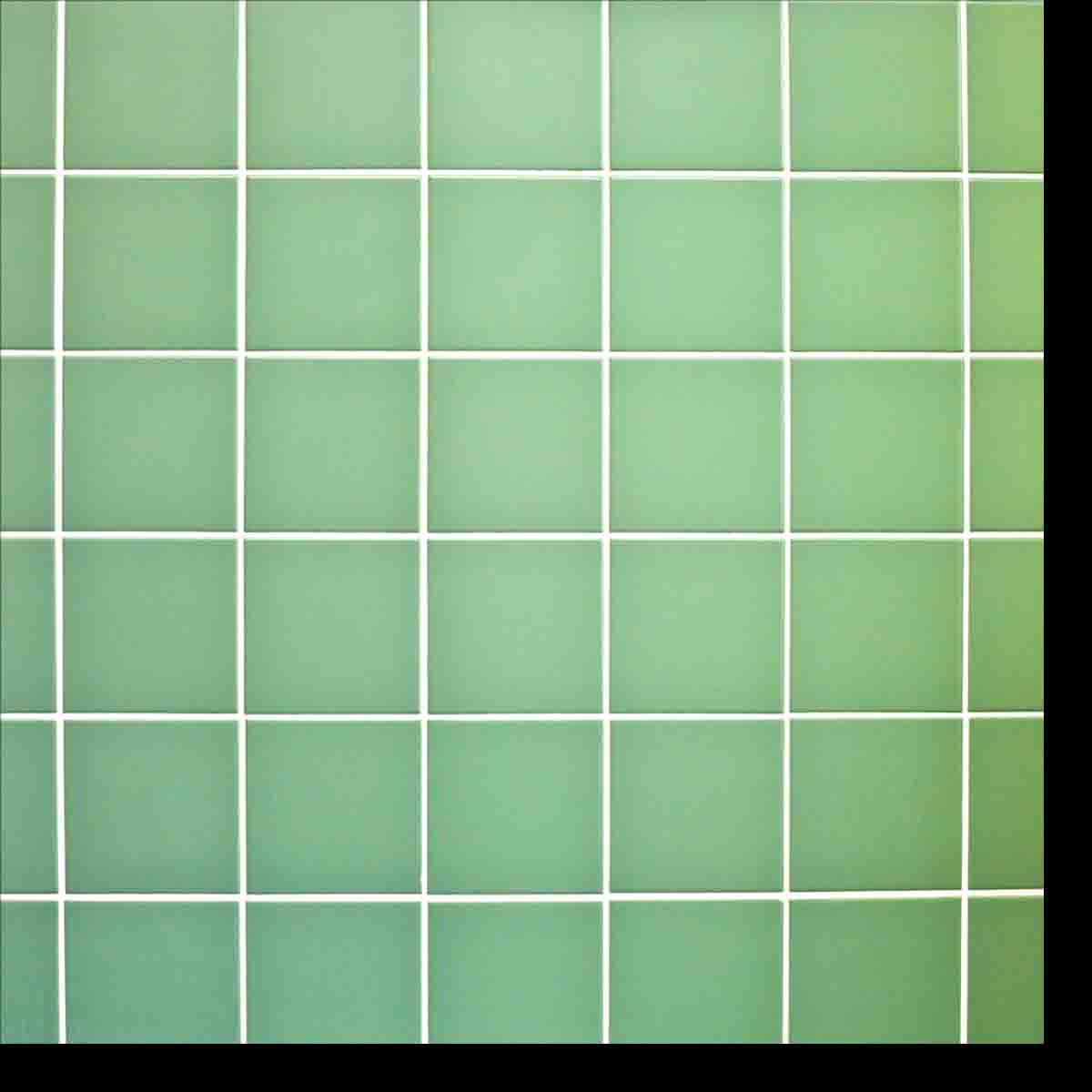 Retro Green Wall Tiles Wallpaper Bathroom Mural