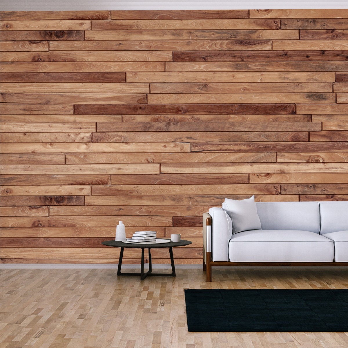 Panorama Wood Wall Texture, Wooden Background, Beautiful Abstract Wallpaper Living Room Mural