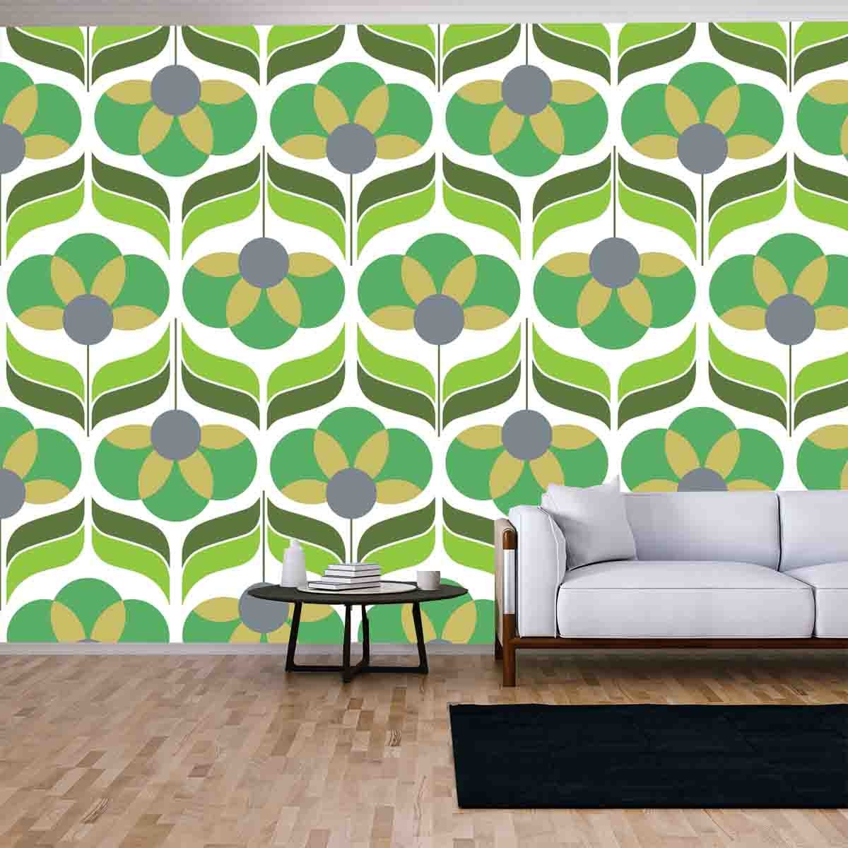 70's Retro Seamless Wallpaper Pattern Material Wallpaper Living Room Mural