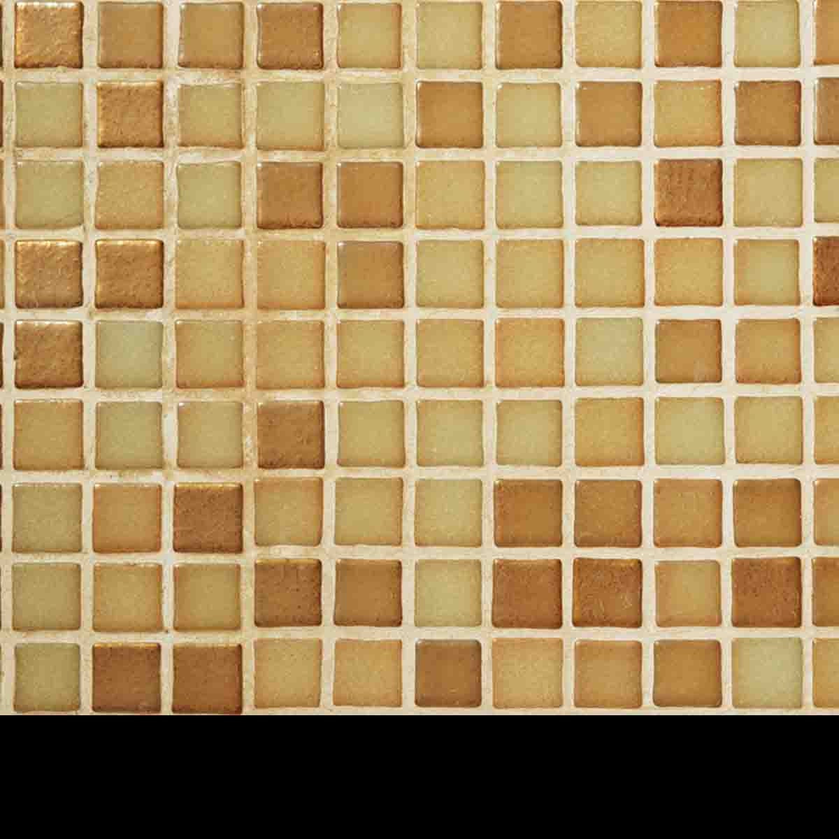 Brown and Tan Mosaic Tiles Background Wallpaper Bathroom Mural