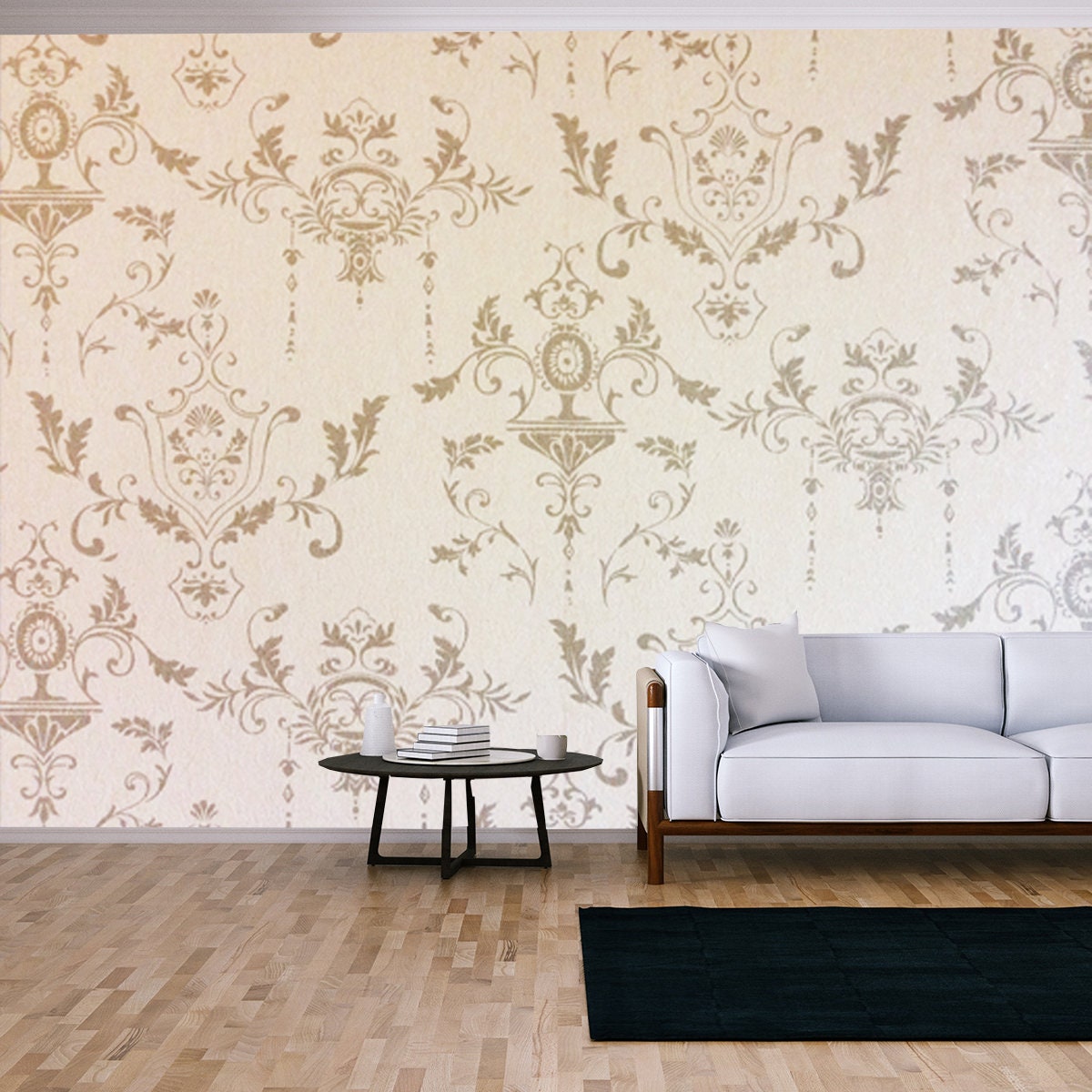 Great Retro Background of Some Old Dirty and Grungy Wallpaper Living Room Mural