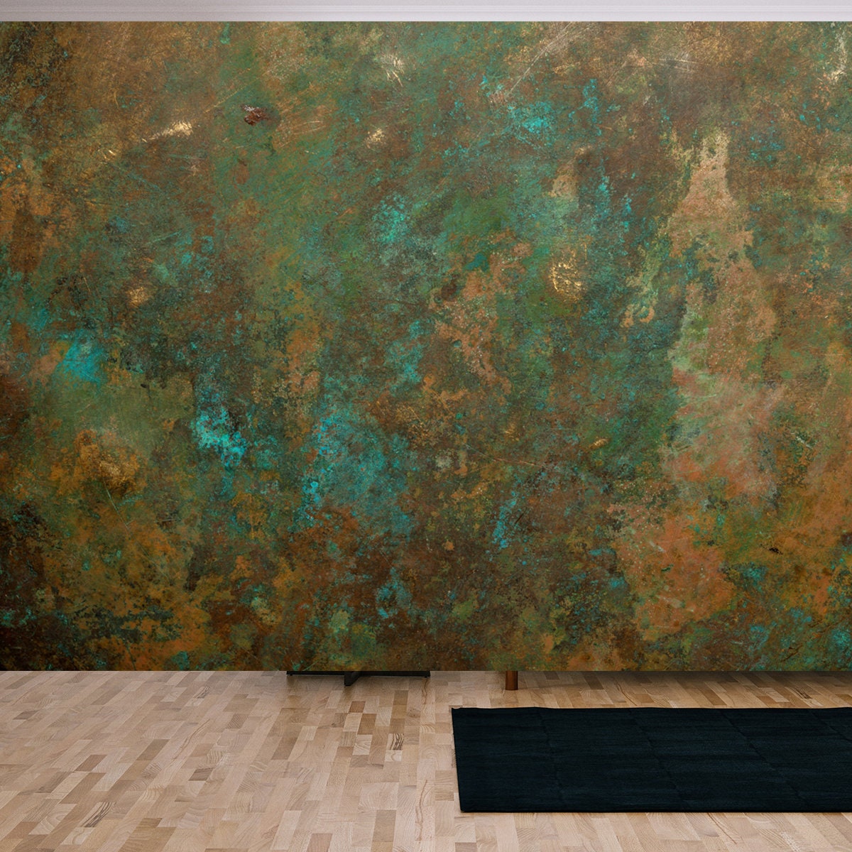 Background Image of Old Copper Vessel Texture Wallpaper Living Room Mural