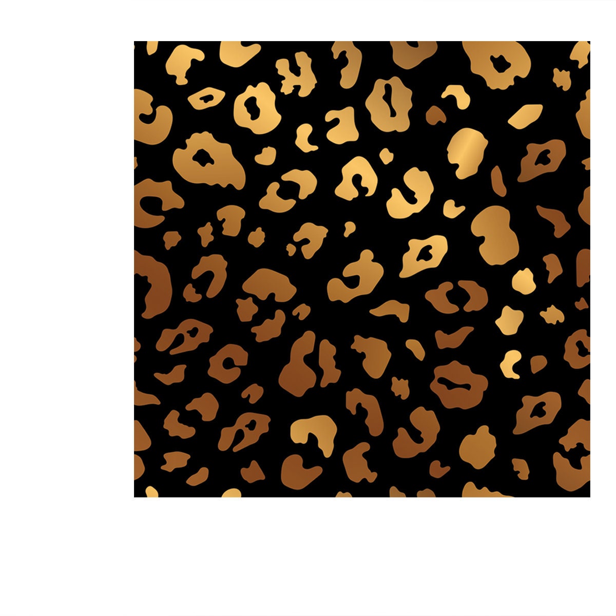 Trendy Bronze Leopard Abstract Pattern. Wild Animal Cheetah Skin Gold Metallic Texture on Black Background Wallpaper Bedroom Mural