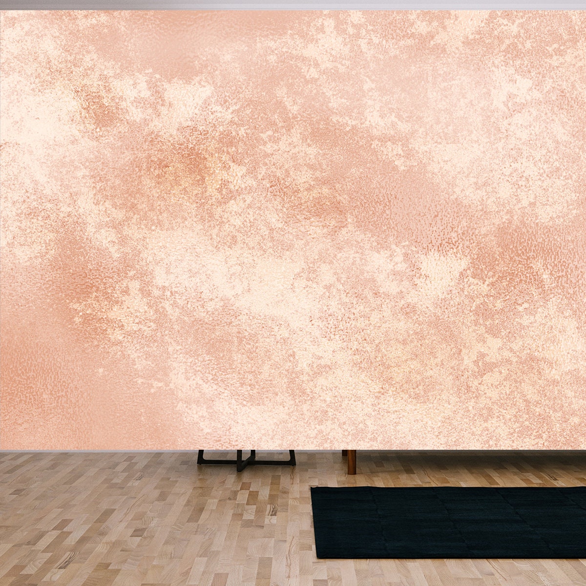 Rose Gold Copper Bronze Brass Foil Texture Background Wallpaper Living Room Mural