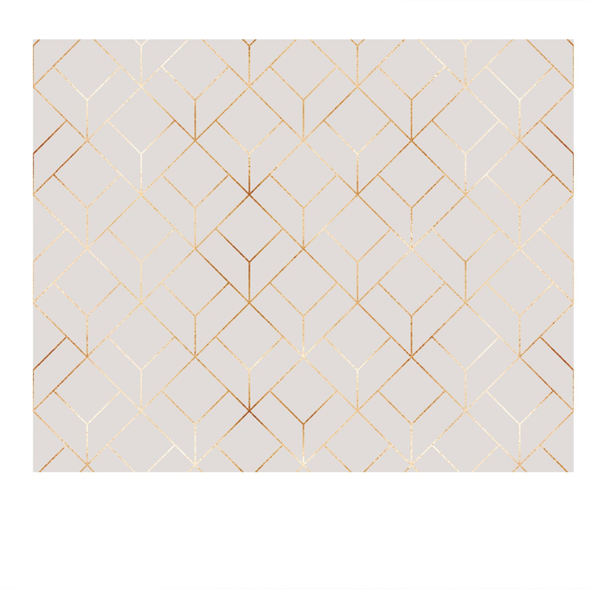 Elegant Gold Geometric Seamless Pattern with Hexagon Tiles Wallpaper Bedroom Mural