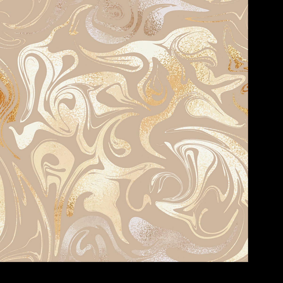 Gold Marble. Marble Texture on Brown Background. Foil Imitation Wallpaper Living Room Mural