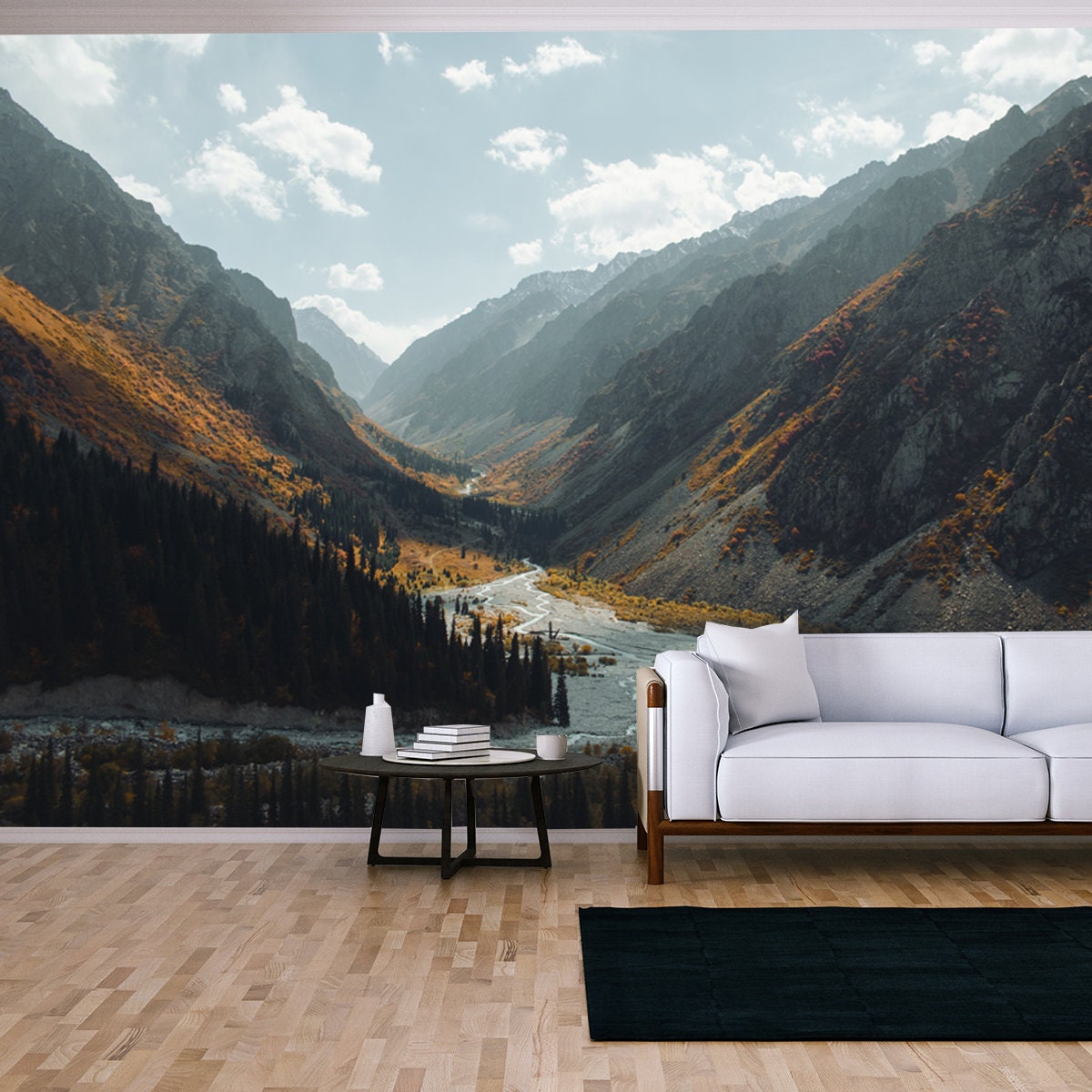 Ala-Archa Valley, Tian-Shan Mountains, Kyrgyzstan Wallpaper Living Room Mural
