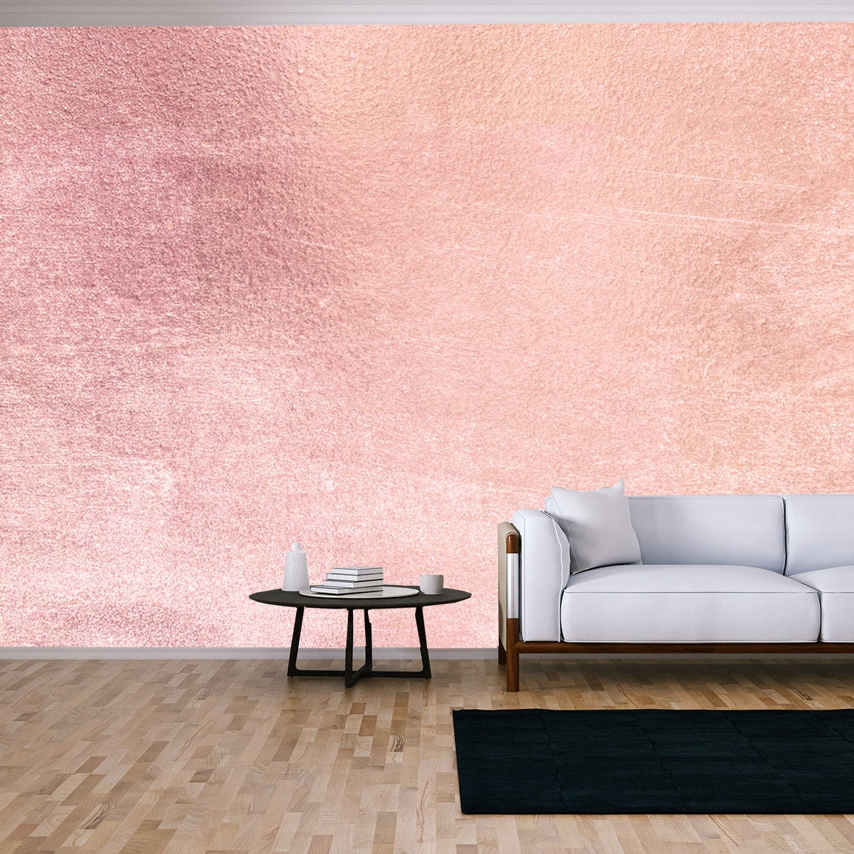 Rose Gold Wallpaper Background Texture Living Room Mural
