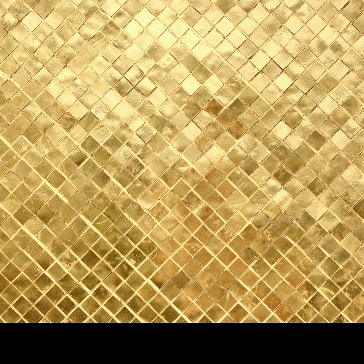 Gold Mosaic Background Wallpaper Bathroom Mural
