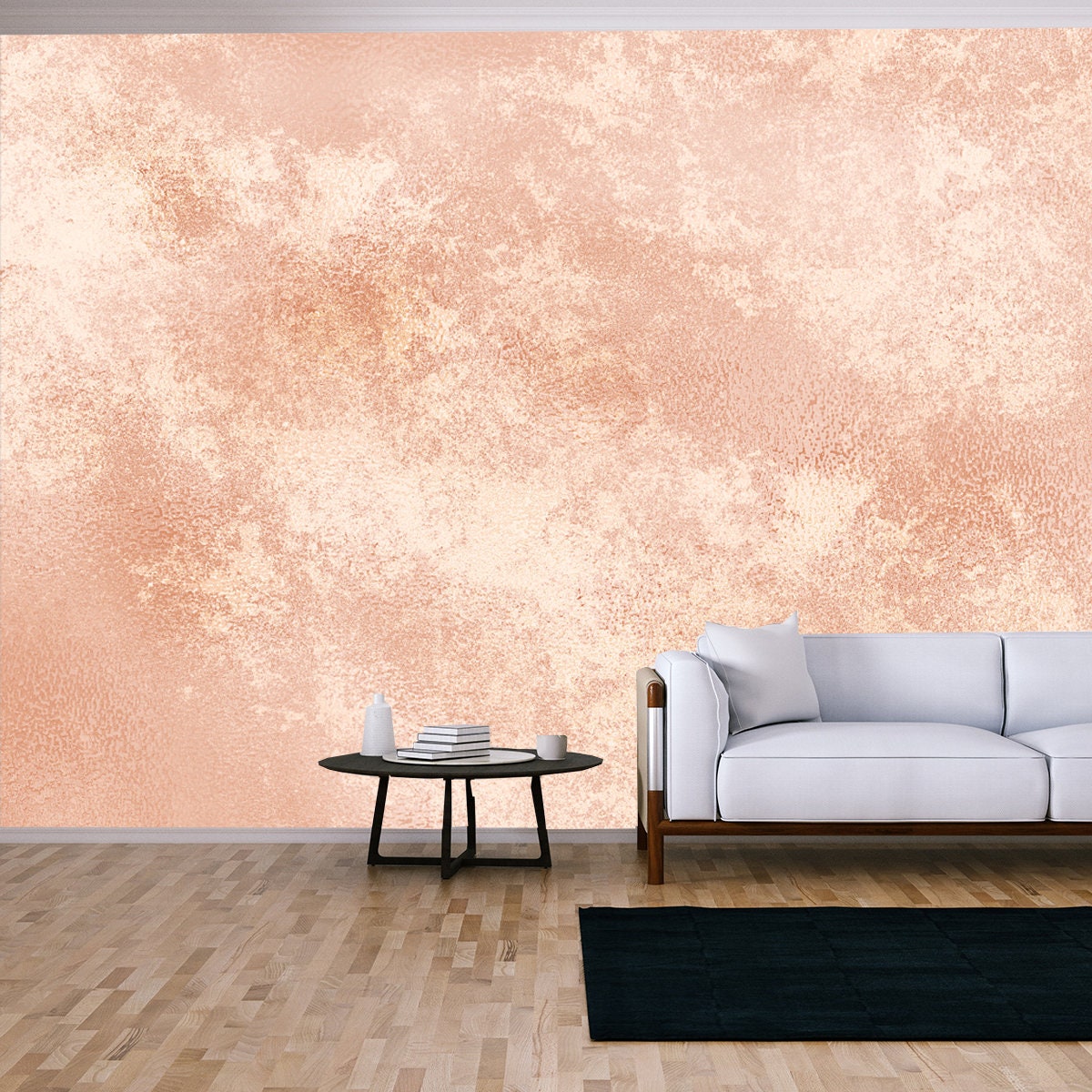 Rose Gold Copper Bronze Brass Foil Texture Background Wallpaper Living Room Mural