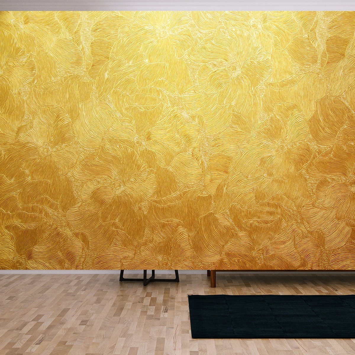 Gold Background Texture Wallpaper Living Room Mural