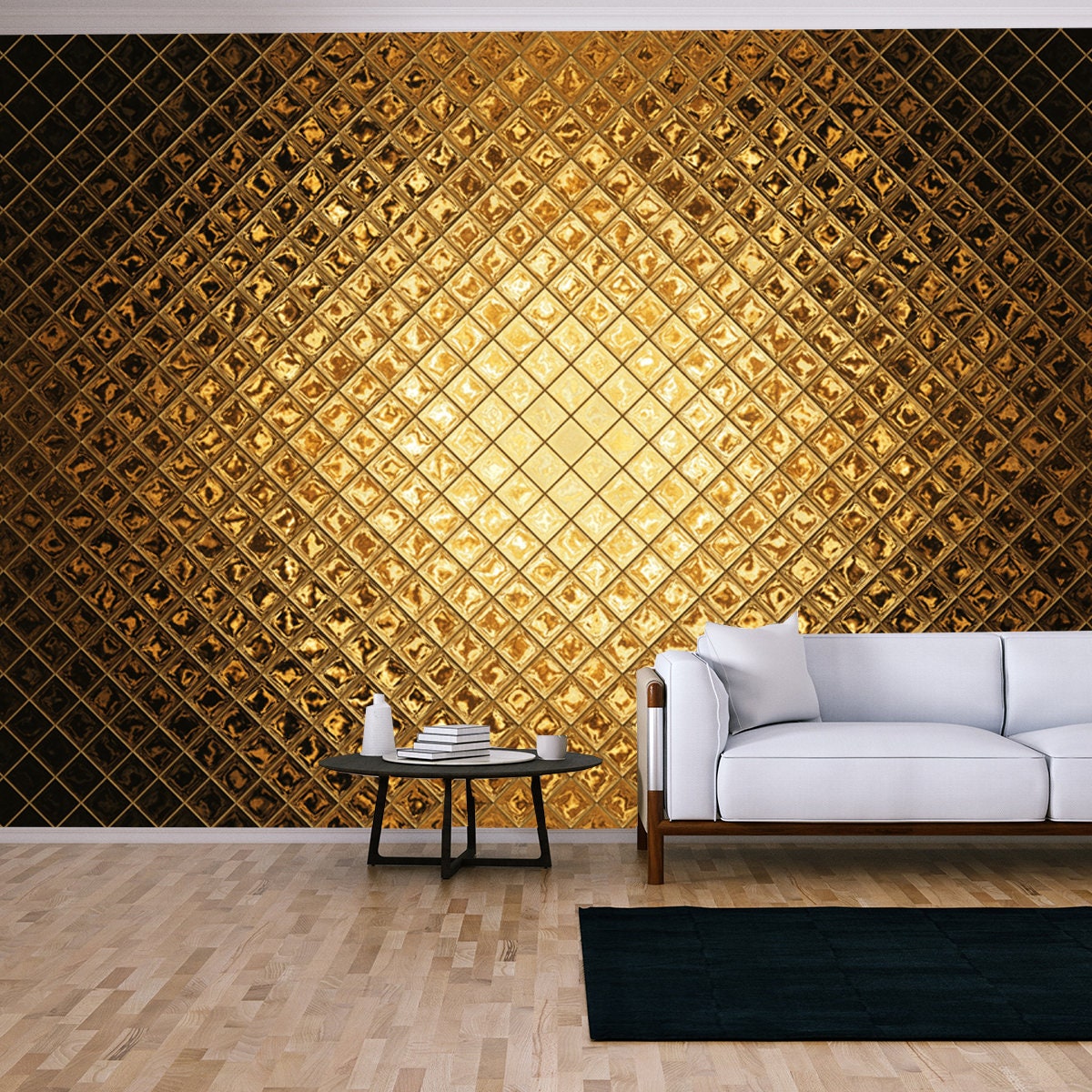 Luxurious Golden Background Wallpaper Living Room Mural