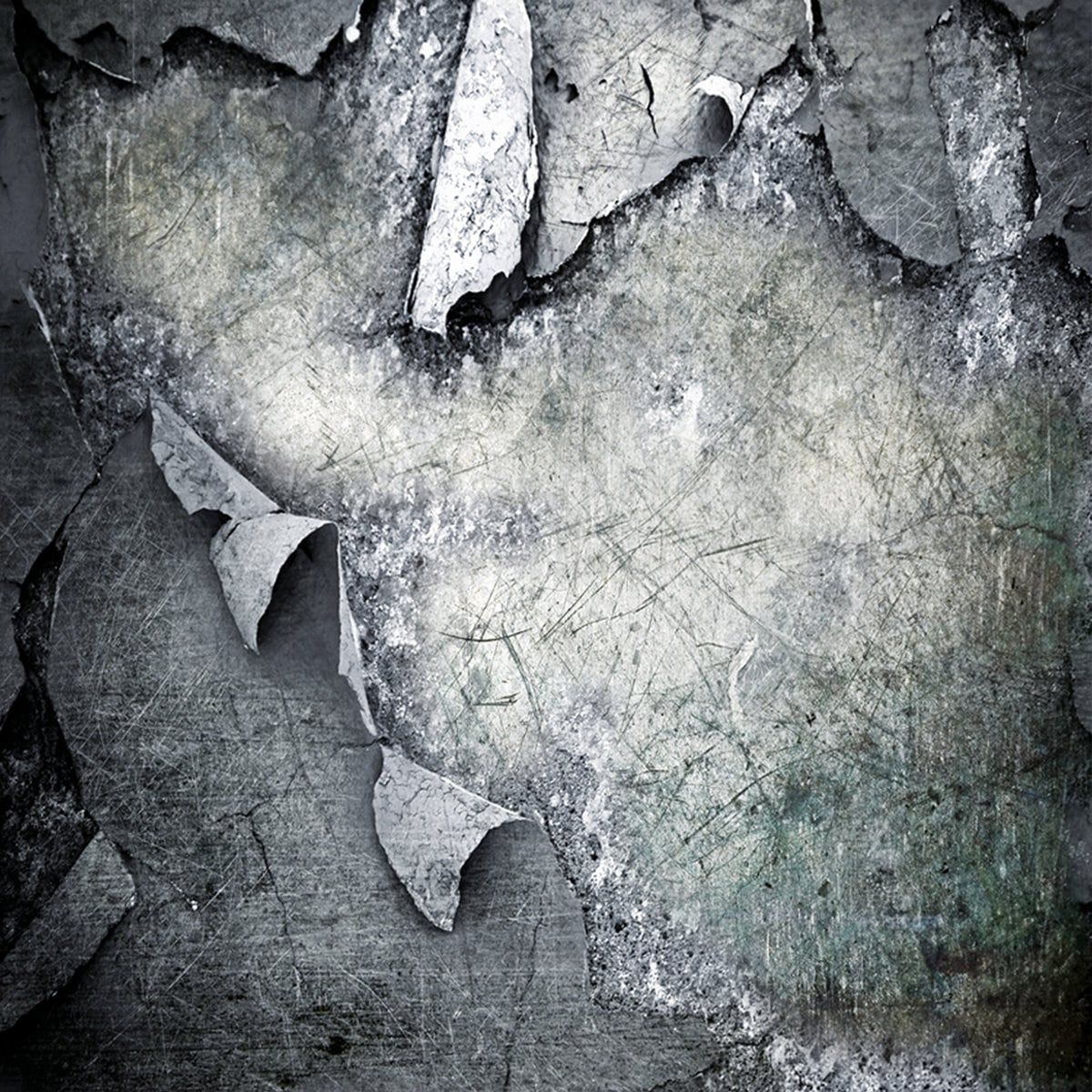 Scratched Ripped Metal Plating; Grunge Background Wallpaper Living Room Mural