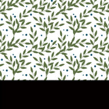 Floral Seamless Pattern in Natural Farmhouse Style with Cute Simple Branches, Berries, Leaves Wallpaper Kitchen Mural
