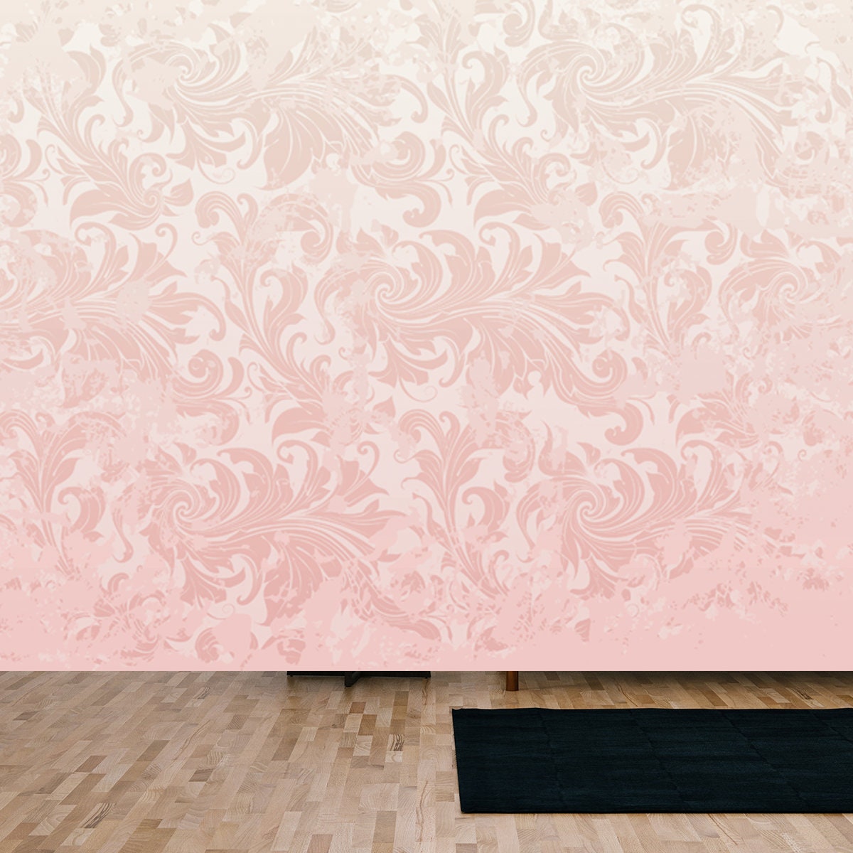 Pink Grunge Vintage Pattern Wallpaper Living Room Mural