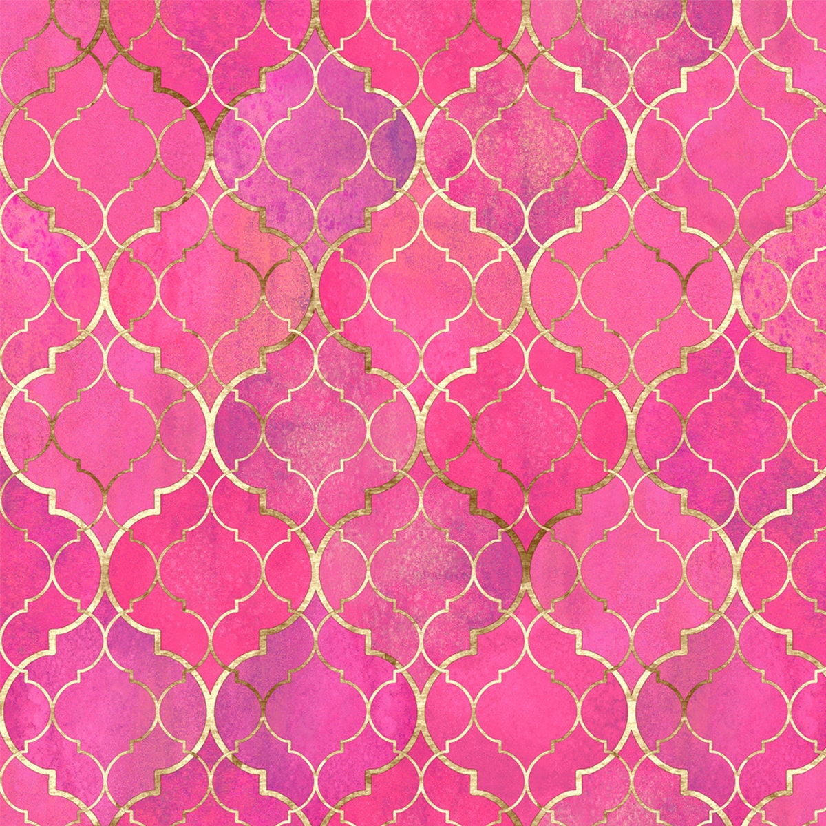 Watercolor Abstract Geometric Seamless Pattern. Vintage Decorative Moroccan Texture with Gold Line Wallpaper Girl Bedroom Mural