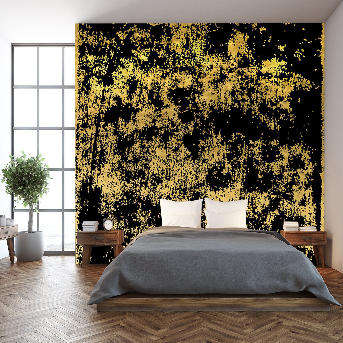 Gold Marbling Texture Design. Grunge Gold Background Wallpaper Bedroom Mural