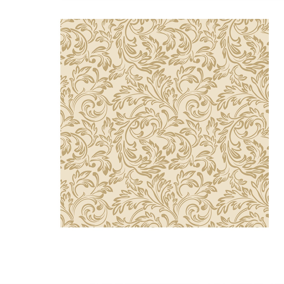 Baroque wallpaper. Ornate Decorative Gold Leaves in Art Deco Style Wallpaper Living Room Mural