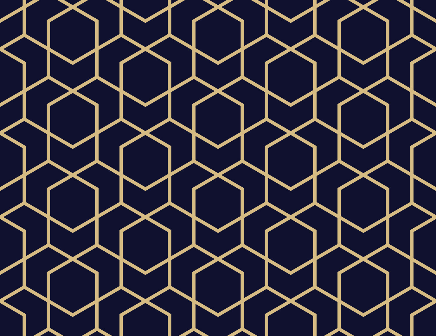 Blue and Gold Geometric