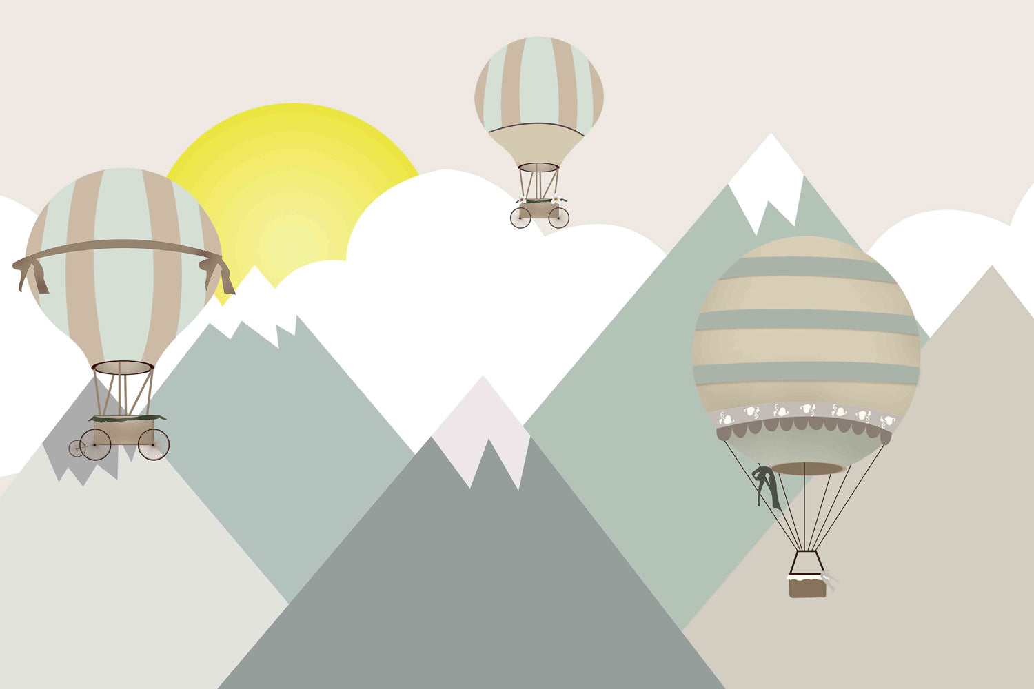 Mountain and Air Baloon